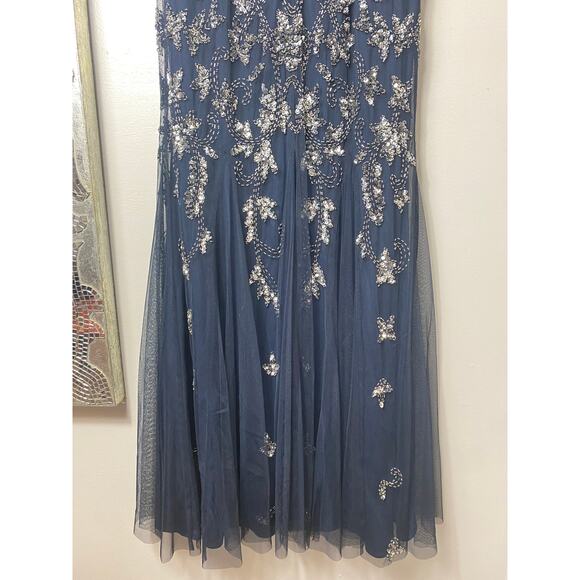 ADRIANNA PAPELL DRESS GOWN 4 MOTHER OF THE BRIDE EVENING FORMAL WEDDING GUEST - Picture 9 of 16